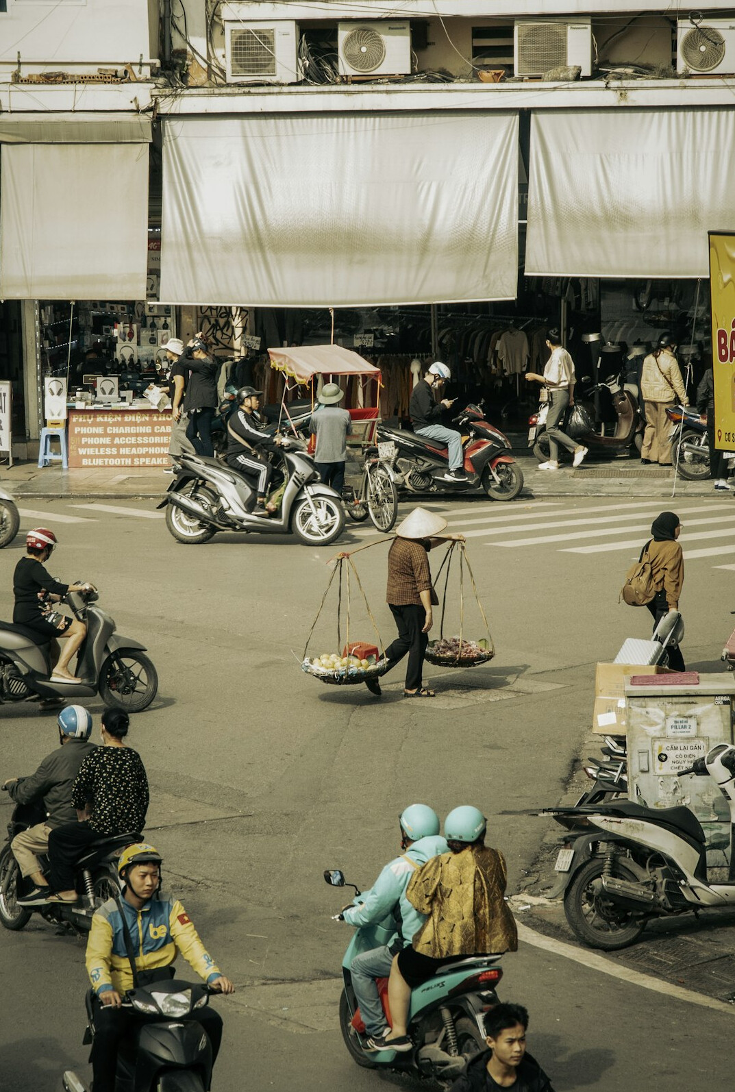 city street daily life